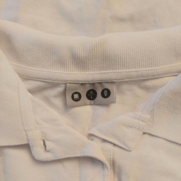 💥3/$25💥 Girls Short Sleeve Uniform Polo Shirt T-shirt White size L - Picture 4 of 5